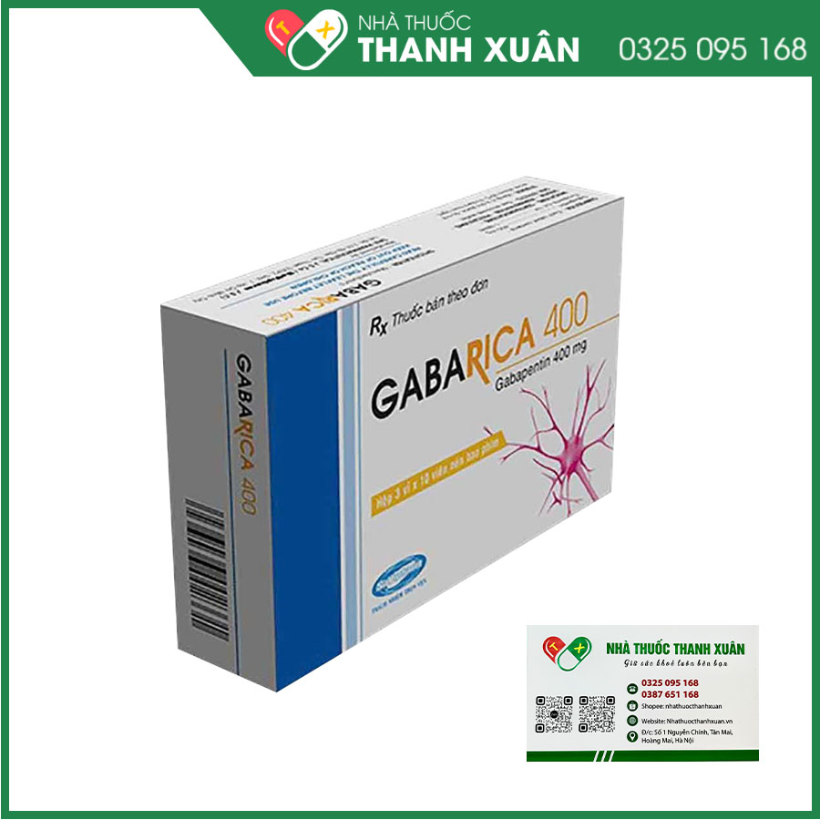 Thuốc Gabarica 400 điều trị hỗ trợ trong động kinh cục bộ, đau dây thần kinh ngoại biên